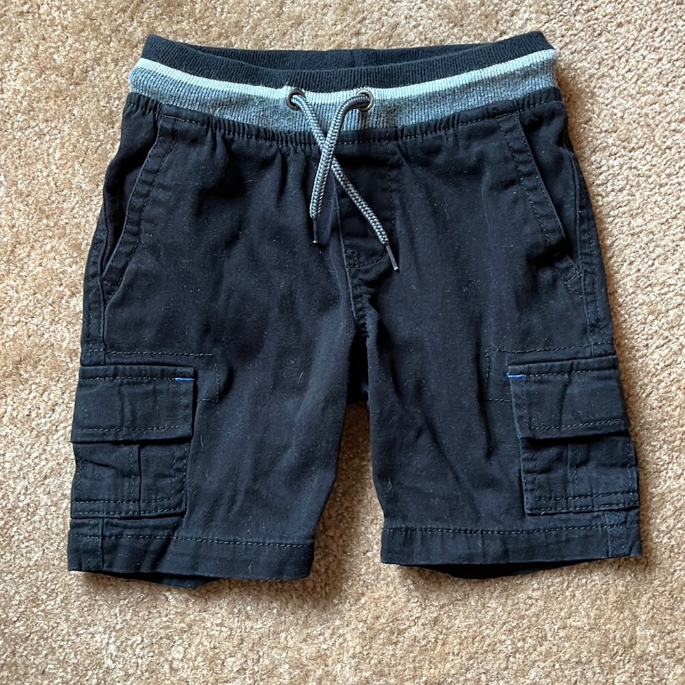 3/$12 Boys Wonder Nation black cargo shorts
